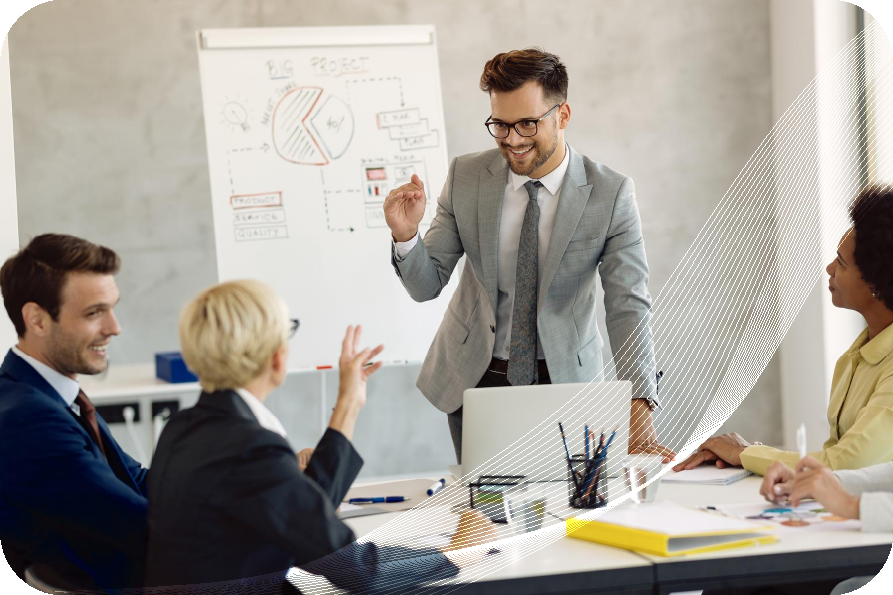 Team workshop discussing strategy